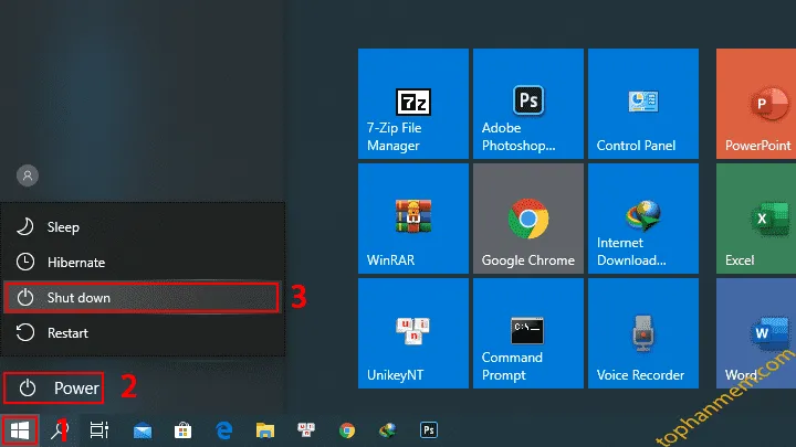 Cách bật tắt máy tính Windows đúng cách