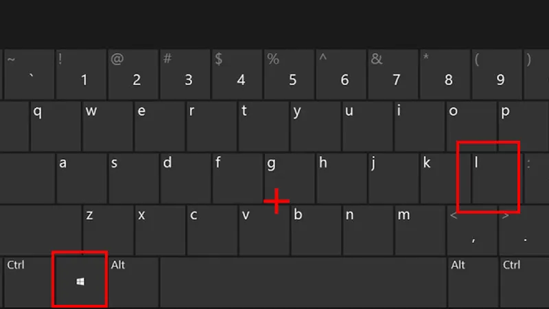Khóa màn hình laptop bằng tổ hợp Windows + L