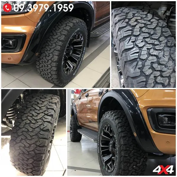 Lốp xe bán tải Ford Ranger AT BF goodrich đẳng cấp và chất lượng độ thêm cứng cáp cho Ford Ranger