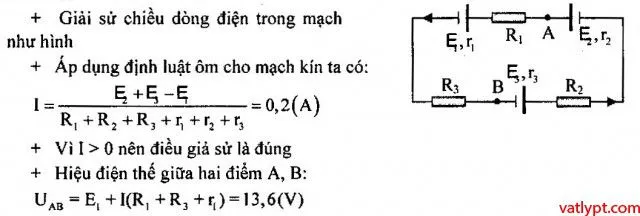 Định luật ôm cho đoạn mạch chứa nguồn, máy thu, vật lí lớp 11