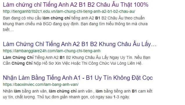 mua chứng chỉ tiếng anh B1