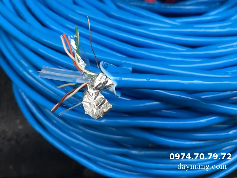 dây mạng cat6e amp  SFTP 0786 bọc bạc chống nhiễu 2