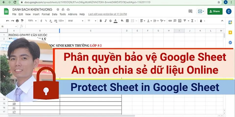 Cách bỏ bảo vệ trang tính Google Sheet