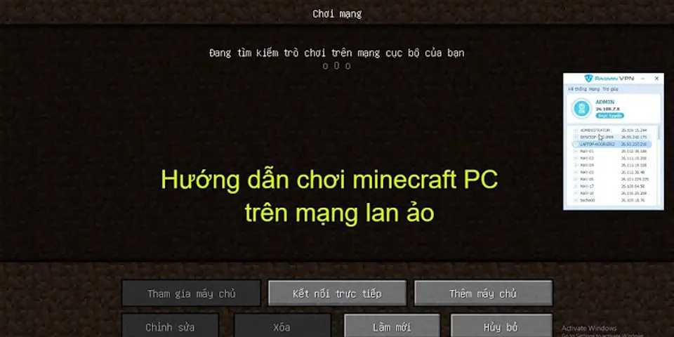 cách chơi chung với bạn bè trong minecraft pc