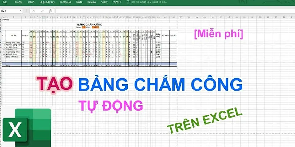 Cách làm bảng chấm công trên Excel