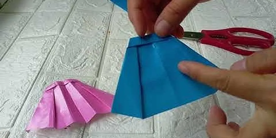 Cách làm váy xếp ly bằng giấy