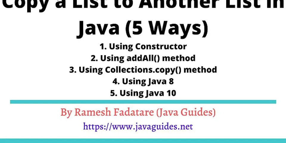 Can we assign one list to another list in Java?
