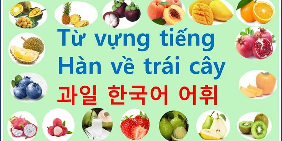Cư đê tiếng Hàn là gì