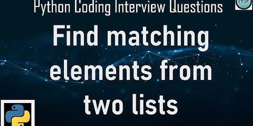 Get Common Elements From Two Lists