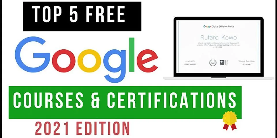 Google Certification courses