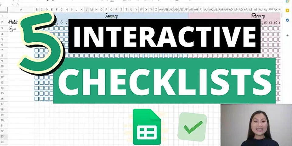 Google Sheets checklist template free