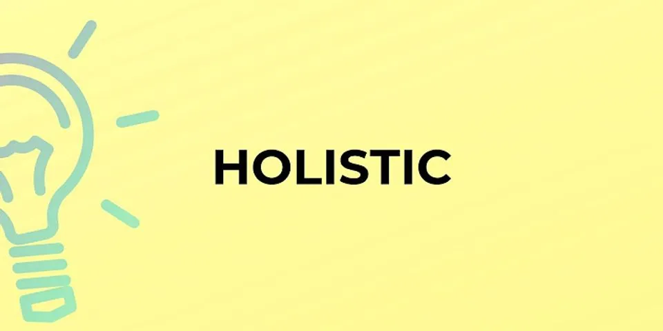 Holistic training meaning