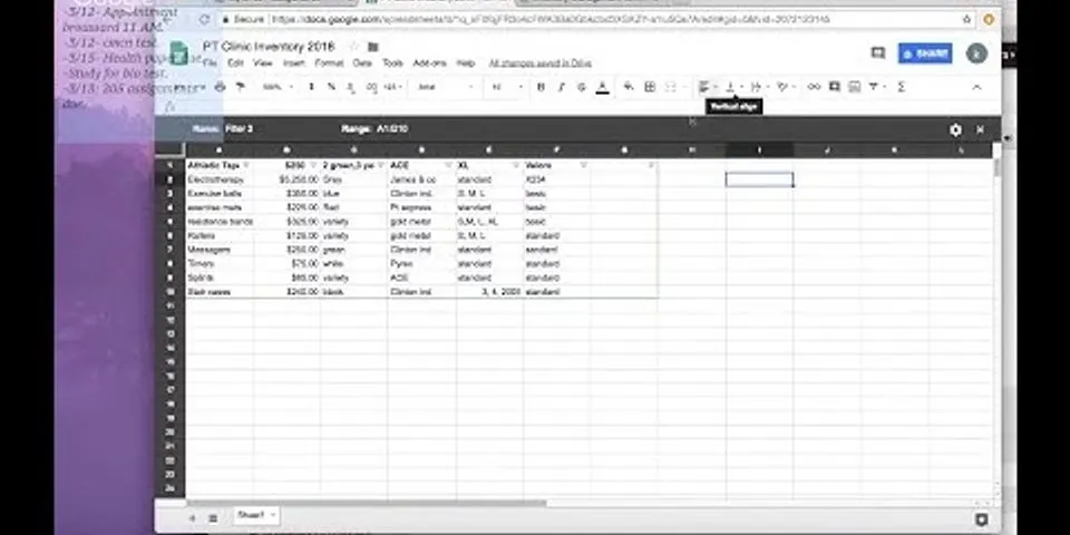 How do I make an inventory list in Google Sheets?