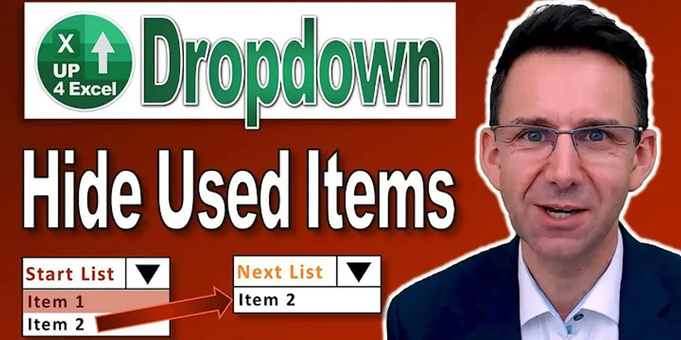 How To Create A Hidden Drop Down List In Excel