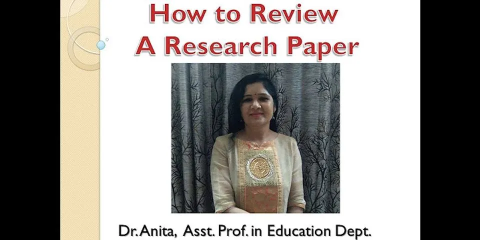 How to review a research paper