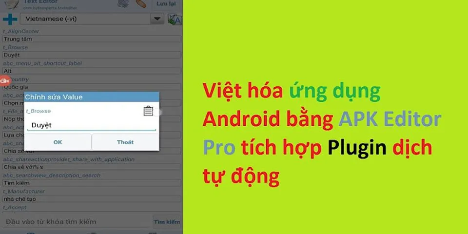 Hướng dẫn Việt hóa Android