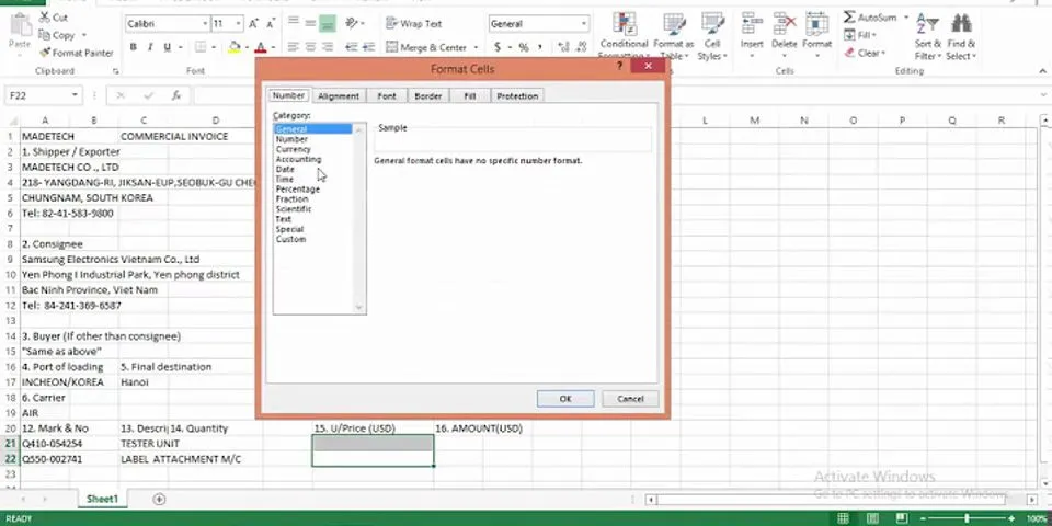 Invoice packing list Format In Excel