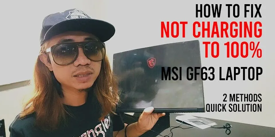 MSI laptop only charges when off