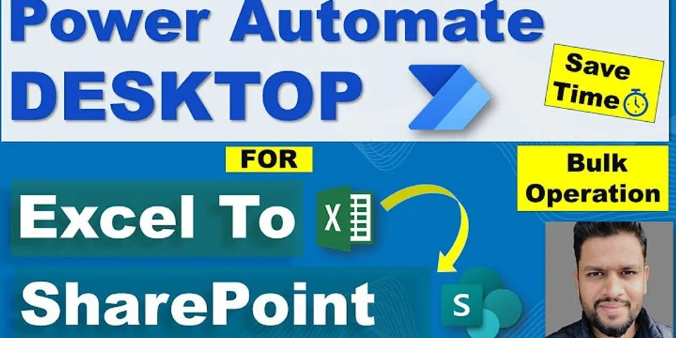 Power Automate Desktop open SharePoint file