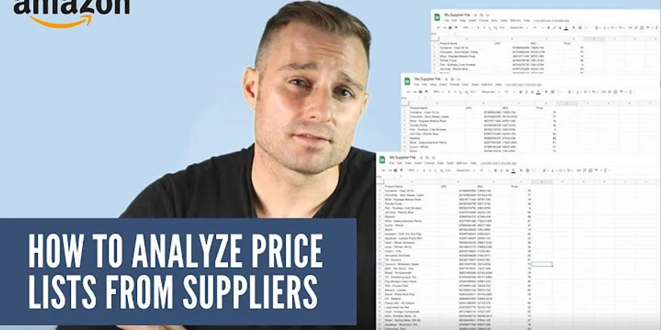 Price list from suppliers Sample