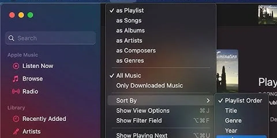 Sort Apple Music playlist by release date