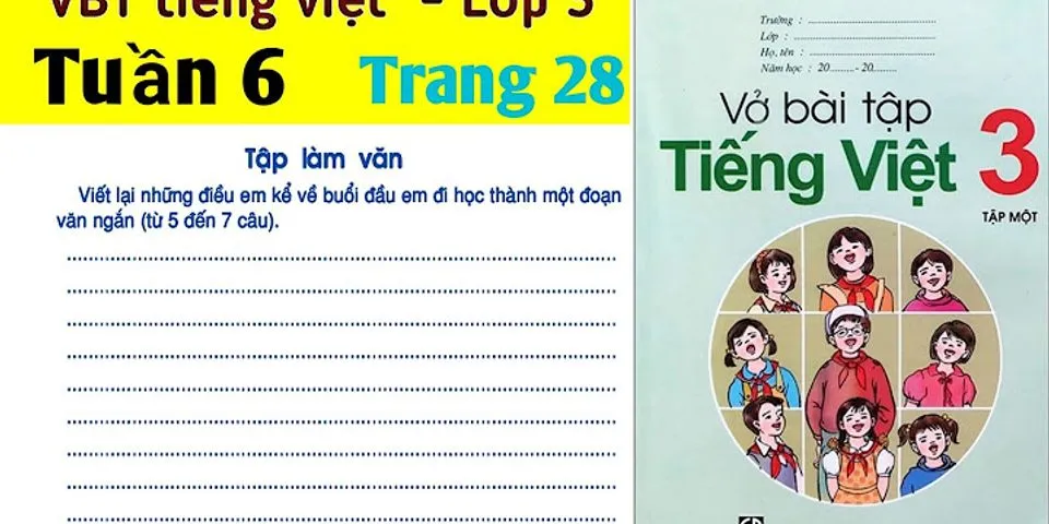 Vở bài tập Tiếng Việt lớp 3 trang 28