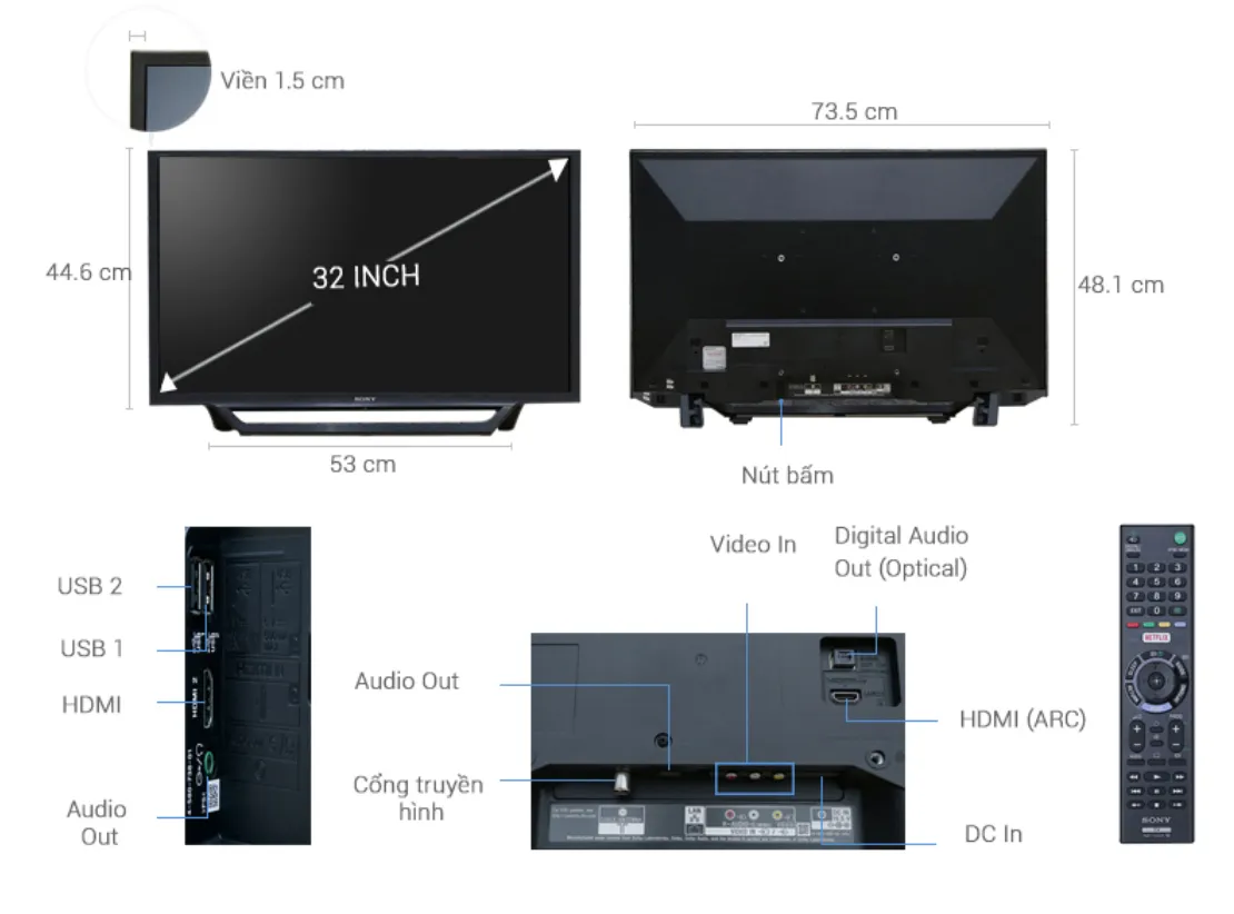 kich thuoc tivi 32 inch