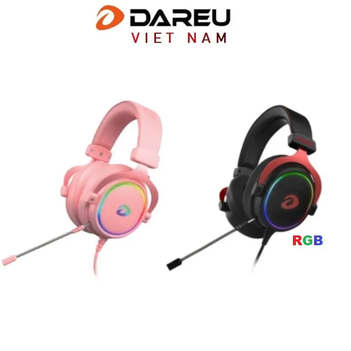 Tai nghe Dareu EH925S PINK , EH925 Black , LED RGB - Gaming 7.1