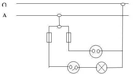 Mạch điện 2 công tắc 2 cực điều khiển 2 đèn có sơ phần tử điện