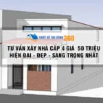 Thi công xây nhà cấp 4 giá 50 triệu hiện đại ở nông thôn